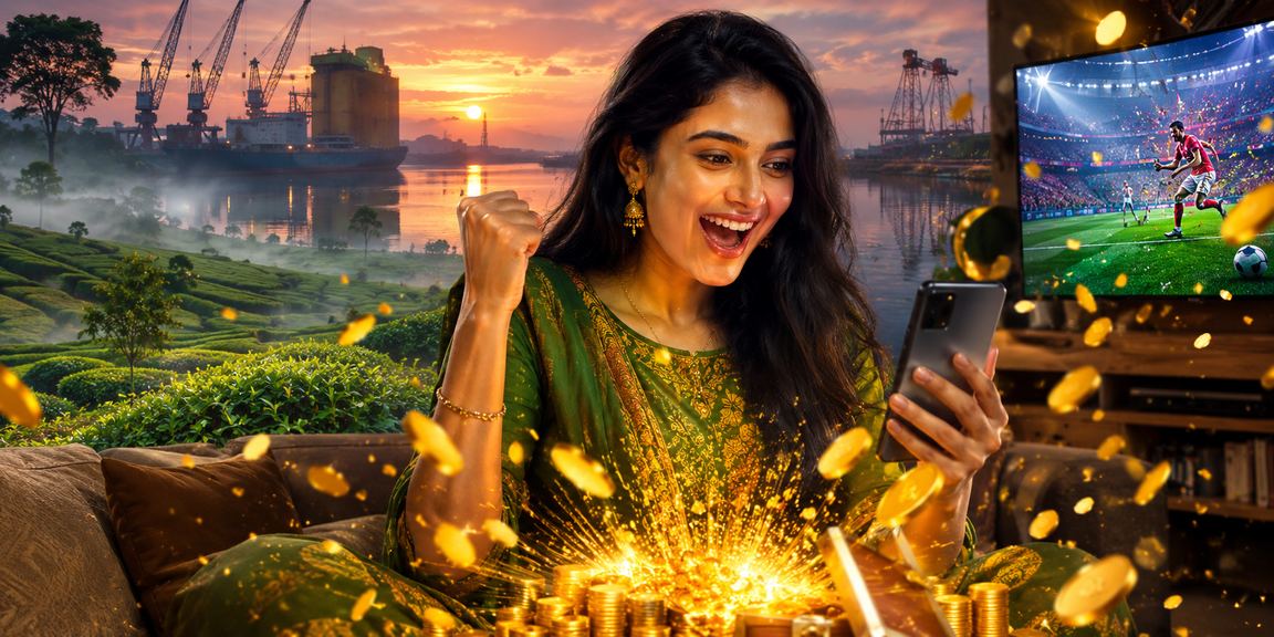 খুলনার চা বাগানে বসে মোবাইল ক্যাসিনো উপভোগ করছেন একজন ব্যক্তি